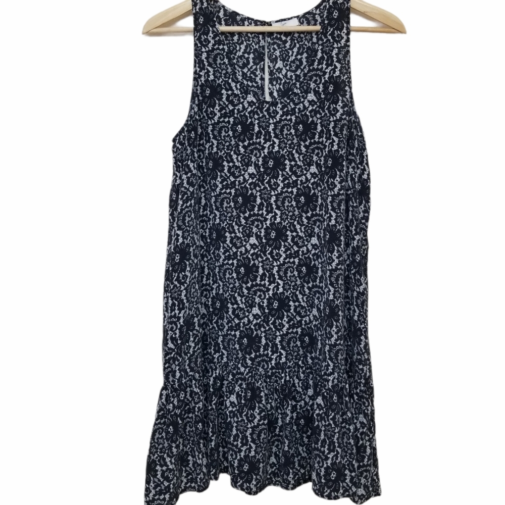 Joie Black Silk Floral Dress